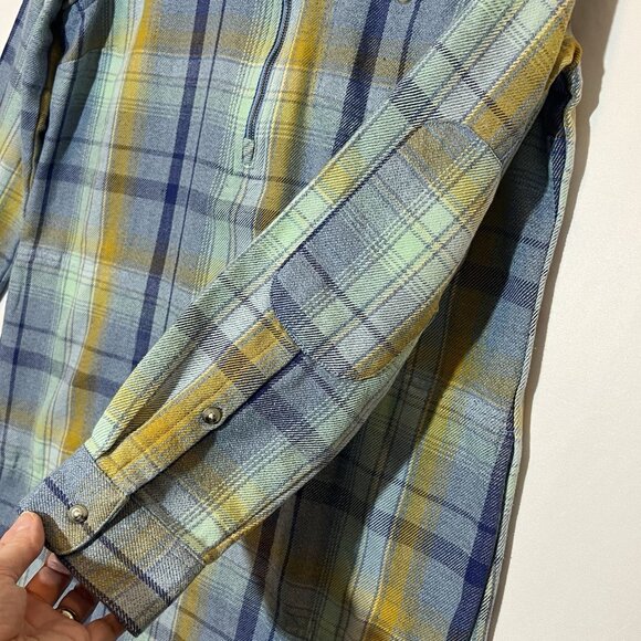 Toad & Co Women Bodie Plaid Flannel ShirtDress Long Sleeve Small Size Pockets - Picture 8 of 15